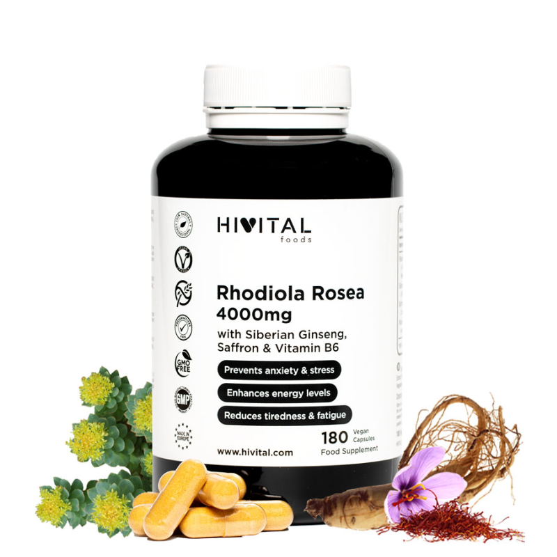 HIVITAL RHODIOLA ROSEA 4000MG 180 CAPS VEGANAS
