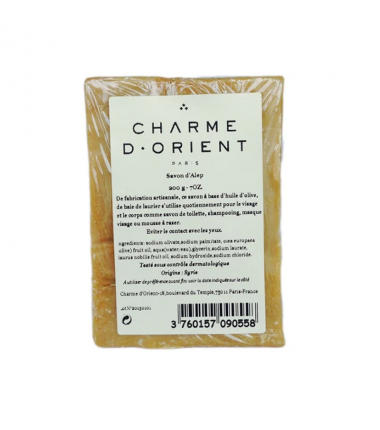 CHARME D'ORIENT JABON DE ALEPO NATURAL 200 GR